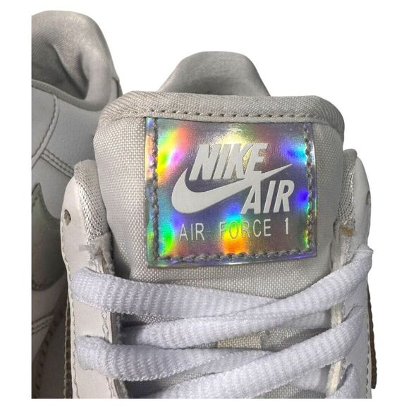 Nike Court Vision Low Top White Iridescent Swoosh Sneakers Women's Size 8 M - Picture 2 of 9